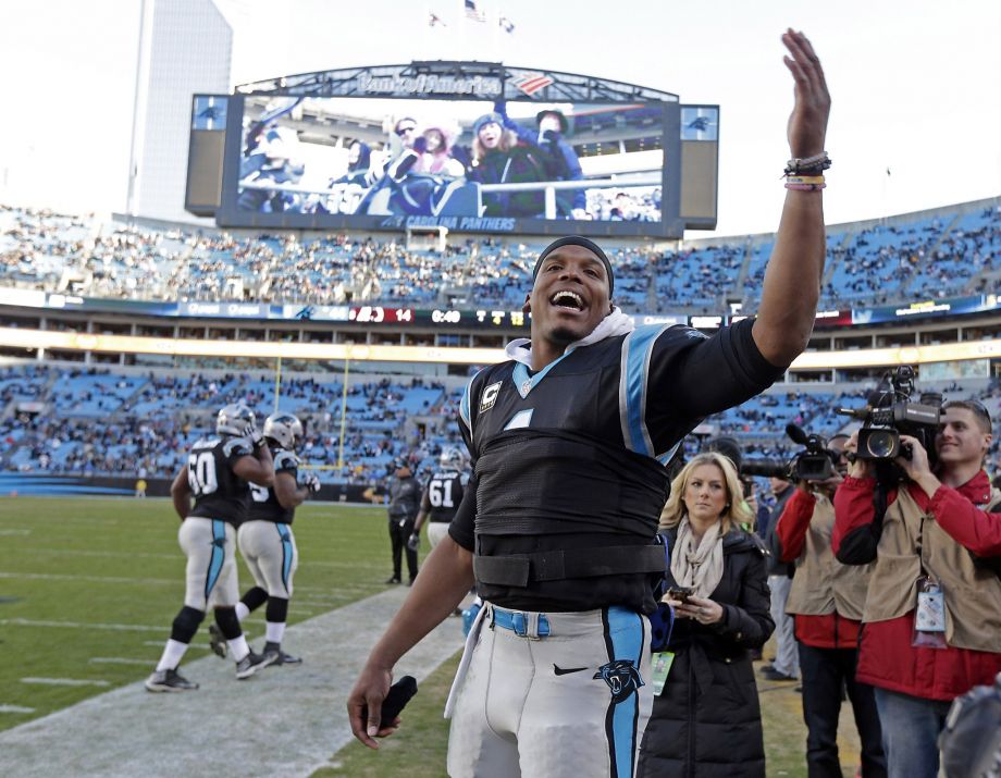 Cam Newton basks in his productive Sunday