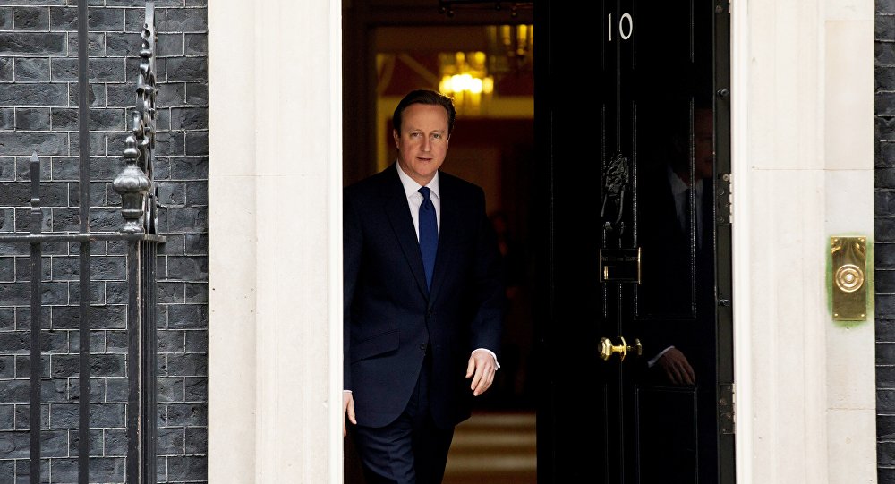 British Prime Minister David Cameron leaves 10 Downing Street in London