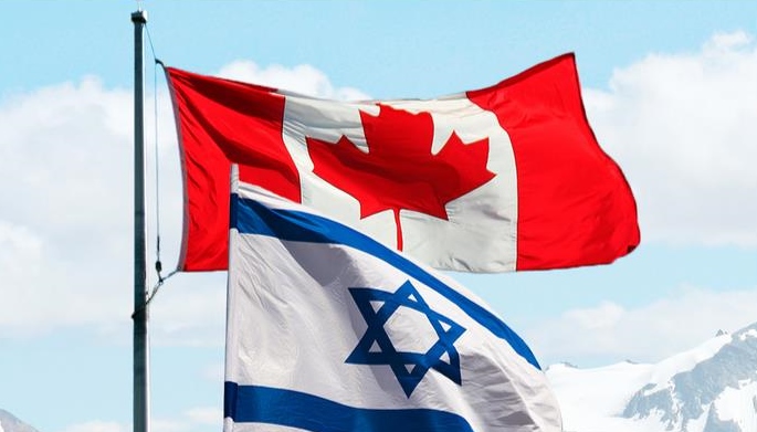 Canadian and Israeli flags