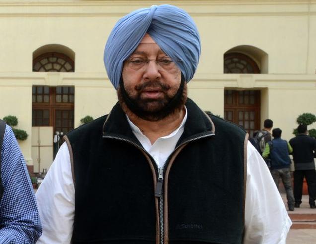 Newly appointed Punjab PCC President Capt. Amarinder Singh at the Parliament House in New Delhi on Friday