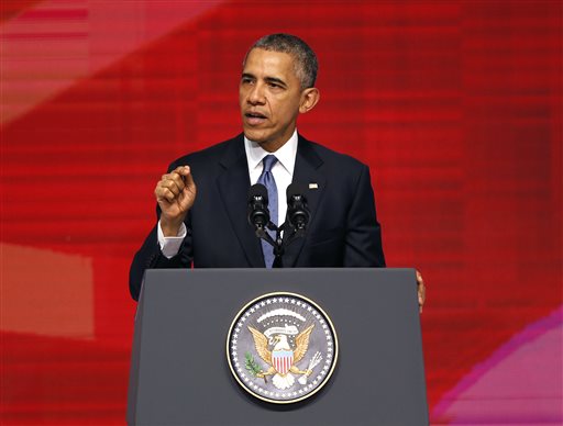 U.S. President Barack Obama speaks at the Association of Southeast Asian Nations Business and Investment Summit in Kuala Lumpur Malaysia Saturday Nov. 21 2015. Ten Southeast Asian heads of state and nine world leaders including President Obam