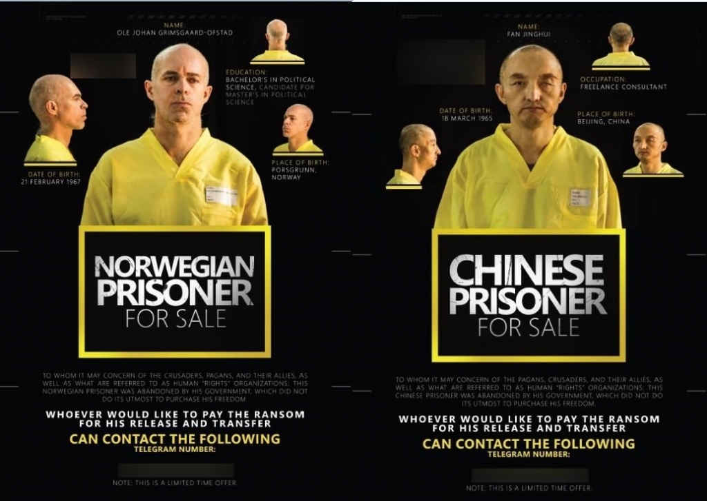 The Islamic State group claims to have killed Chinese prisoner Fan Jinghui and Norwegian prisoner Ole Johan Grimsgaard Ofstad in an online ISIS magazine called Dabiq