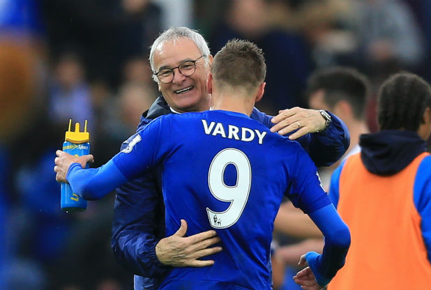 Claudio Ranieri and Jamie Vardy