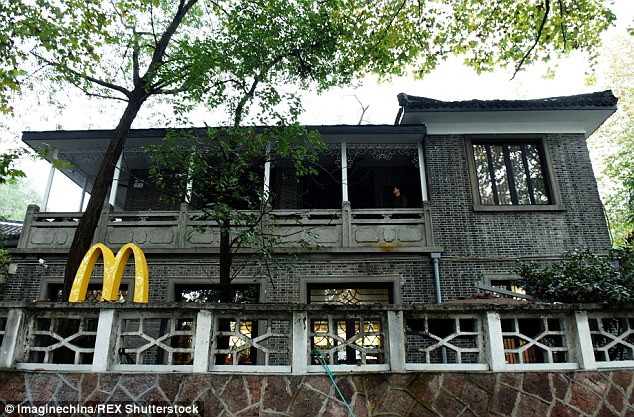 Controversy China has sparked a heritage row after turning the home of Taiwan's former president into a McDonald's