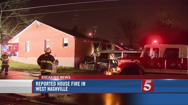 Crews were called to the scene of a house fire in west Nashville.                      WTVF