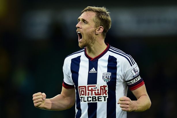 Darren Fletcher of West Bromwich Albion celebrates his team's 1-0 win