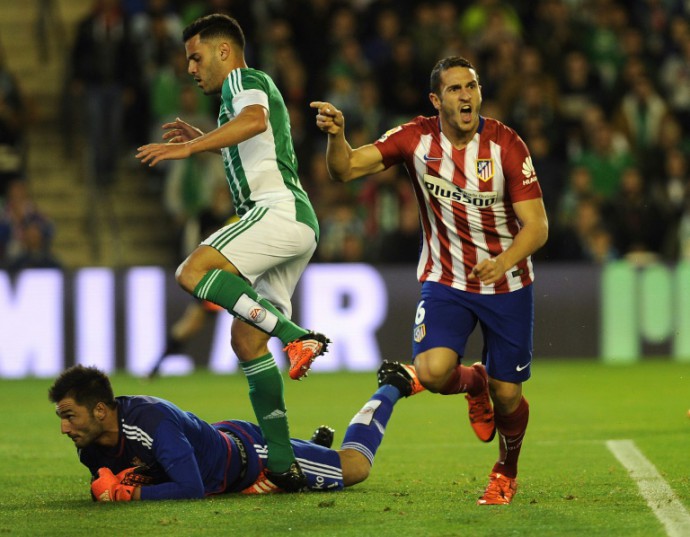 AFP  Cristina Quicler Atletico Madrid's midfielder Koke celebrates after scoring a goal during the match Real Betis Balompie vs Club Atletico de Madrid at the Benito Villamarin stadium in Sevilla