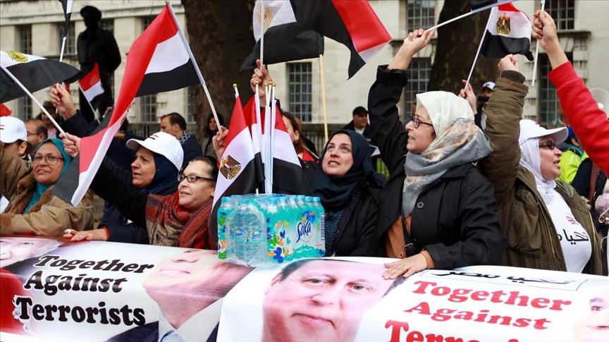 UK Loud protest outside Downing Street mars Sisi visit