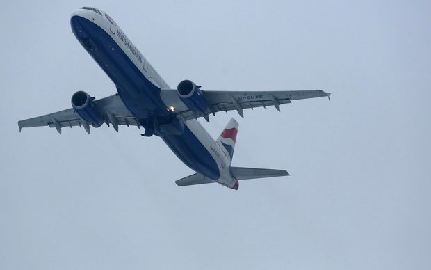 A British Airways shortly after take off from Heathrow Airport in London