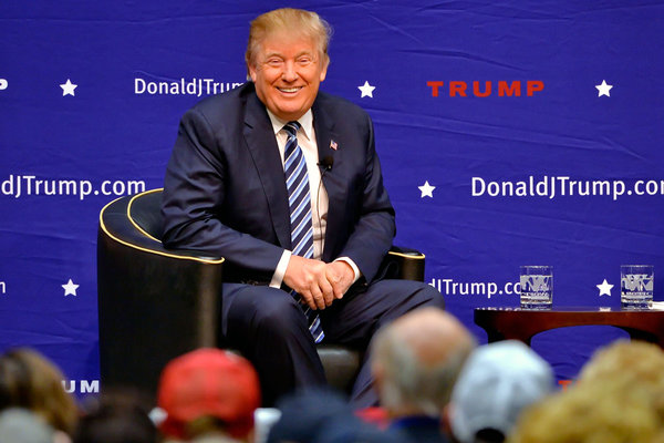 Republican presidential candidate Donald Trump speaks during a town hall meeting at the Ben Johnson Arena on the Wofford College campus Friday Nov. 20 2015 in Spartanburg S.C