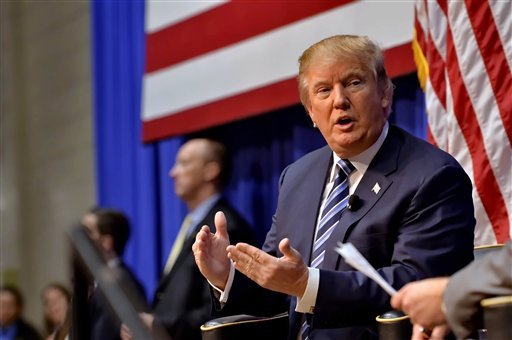 Republican presidential candidate Donald Trump speaks during a town hall meeting at the Ben Johnson Arena on the Wofford College campus Friday Nov. 20 2015 in Spartanburg S.C