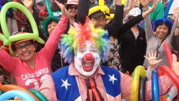 Doo Doo the Clown received a bravery award from Toronto City Hall for rescuing two women who were attacked by a man near Front Street West and Bathurst Street on Nov. 22