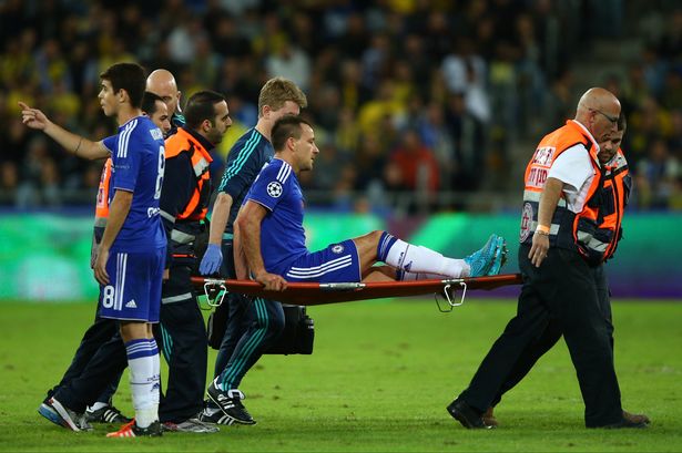 Doubt John Terry is stretchered off in Tel Aviv