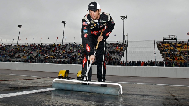 Pushing water from Phoenix International Raceway