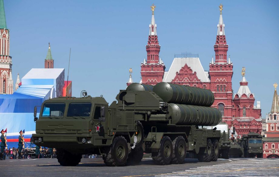 Russian S-400 air defense missile systems make their way through Red Square during a rehearsal for the Victory Day military parade in Moscow Russia. In a move raising the potential threat of a Russia-NATO