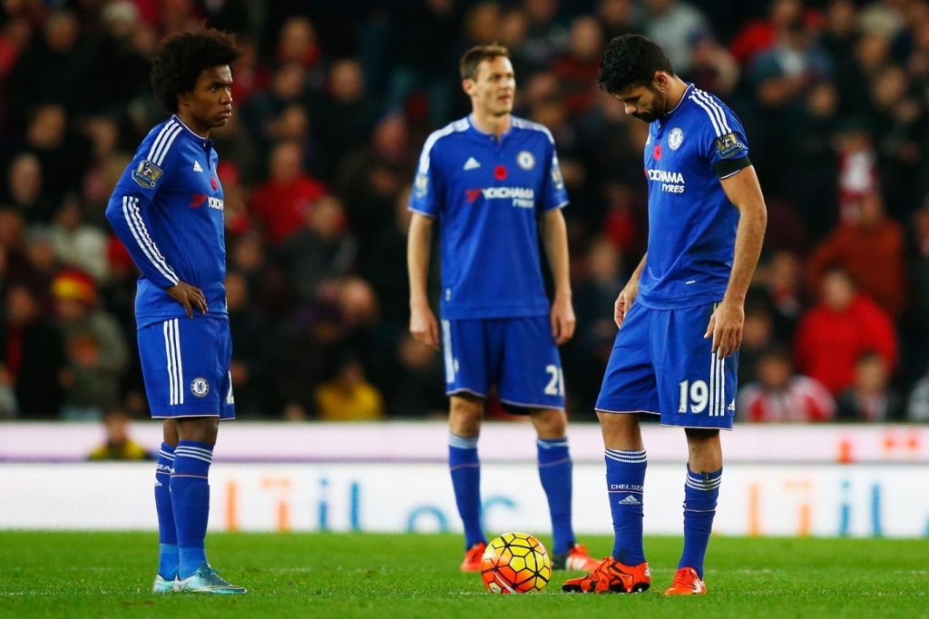 Feeling Blue Chelsea players look for answers Laurence Griffiths  Getty Images