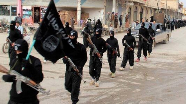 Fighters from the Islamic State group parade in Raqqa north Syria in June 2014