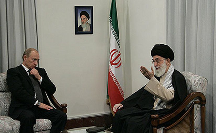 Russia's Vladimir Putin and Iran's Ayatollah Khamenei