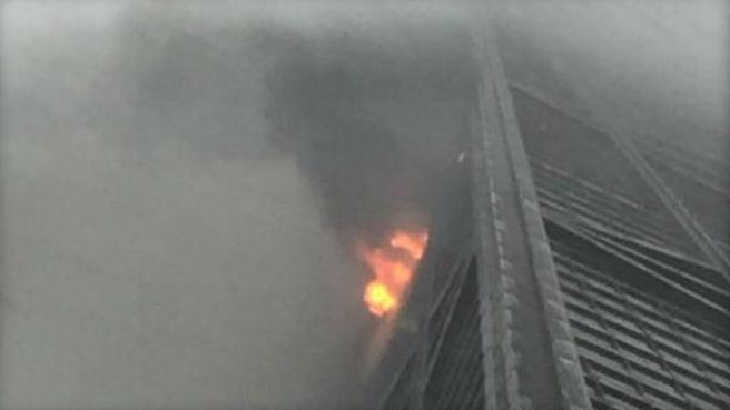 Fire reported in the Hancock Center