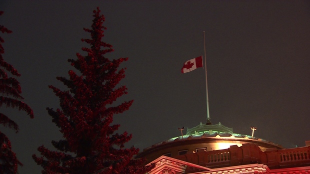 Flags at the Alberta legislature will remain lowered until sunset on the day of MLA Manmeet Bhullar's funeral