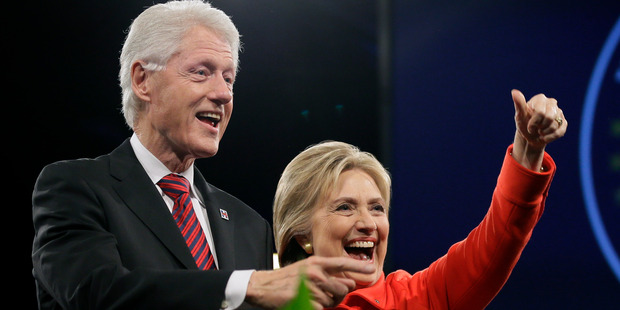 Former President Bill Clinton and his wife Democratic presidential candidate Hillary Rodham Clinton know how to work a crowd