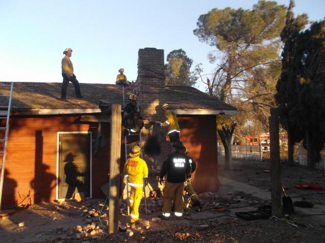 A burglar died after getting stuck in a chimney in Fresno Calif. on Saturday