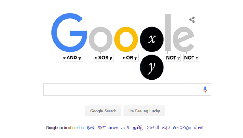 Google celebrates George Boole's 200th birthday with a dedicated doodle