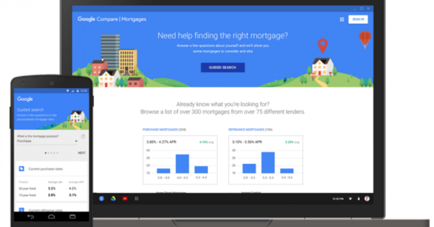 Google Compare starts offering quotes for home mortgage rates