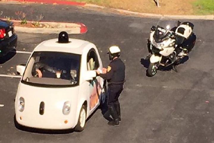 Google Car Pulled Over