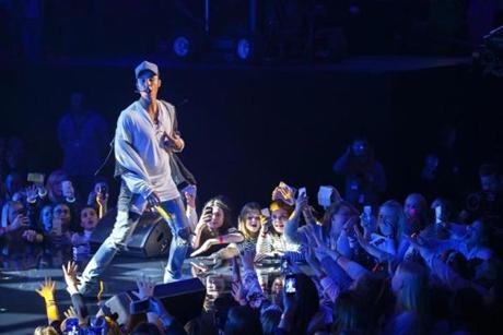 Justin Bieber performing in Norway in October