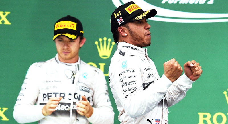 The bitter relationship between Hamilton and Rosberg however bubbled back to the surface in Austin in October where the German hauled a cap at the new triple world champion in the wake of their first-corner clash