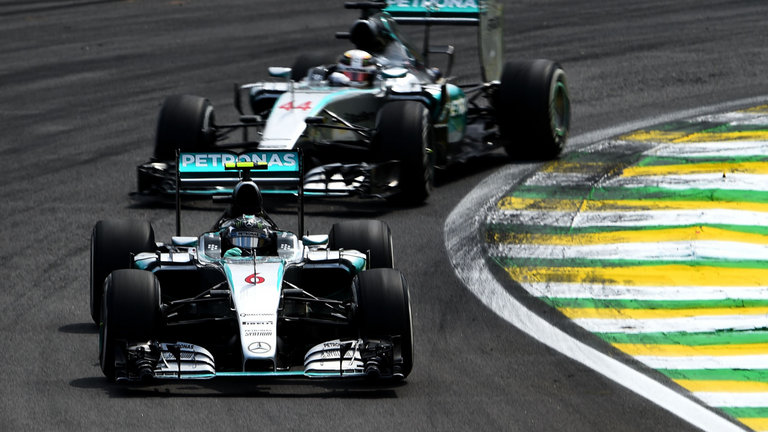 Hamilton followed Rosberg closely but was unable to make a move