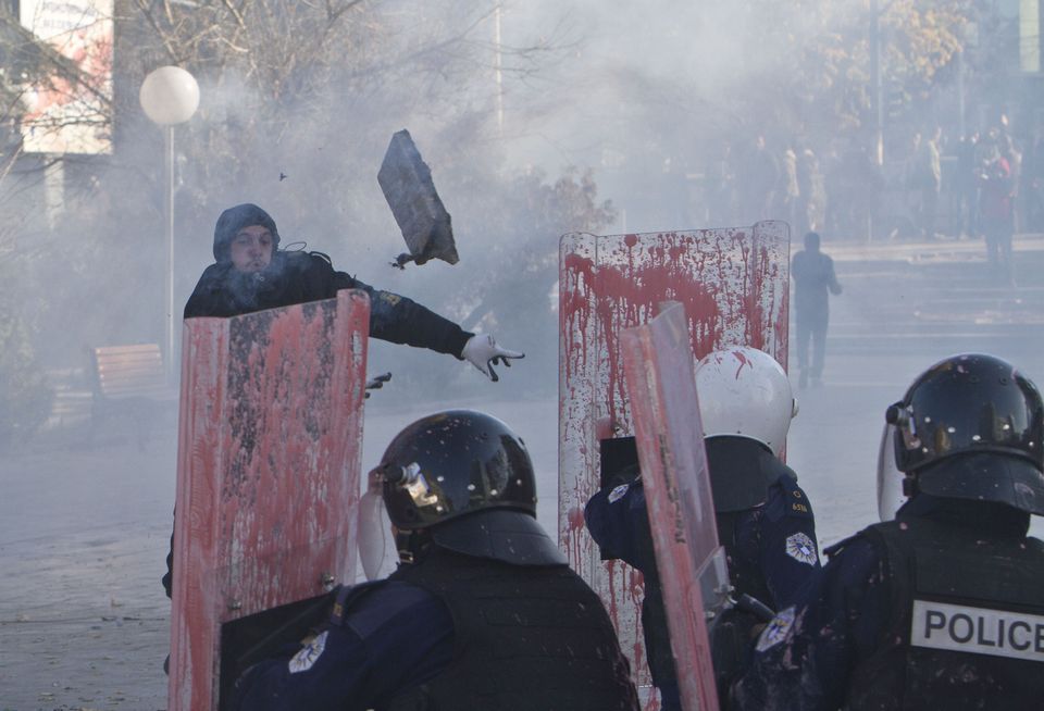 Kosovo Parliament session halted by opposition's tear gas