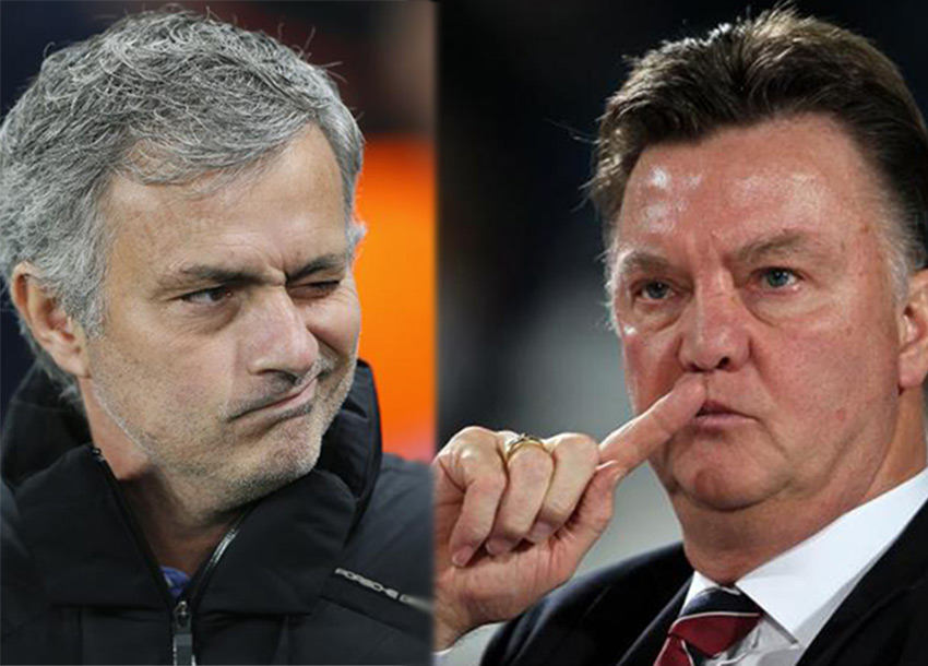 JOSE MOURINHO AND VAN GAAL