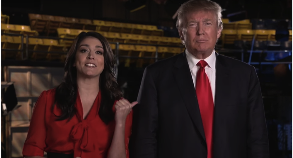 Screenshot from an NBC preview for Saturday Night Live with Donald Trump hosting