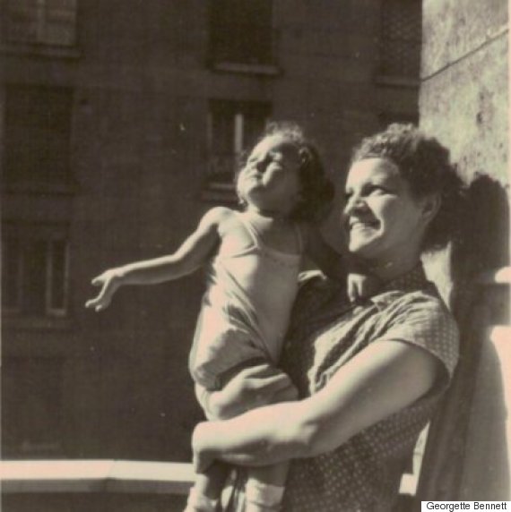 The author and mother in 1948