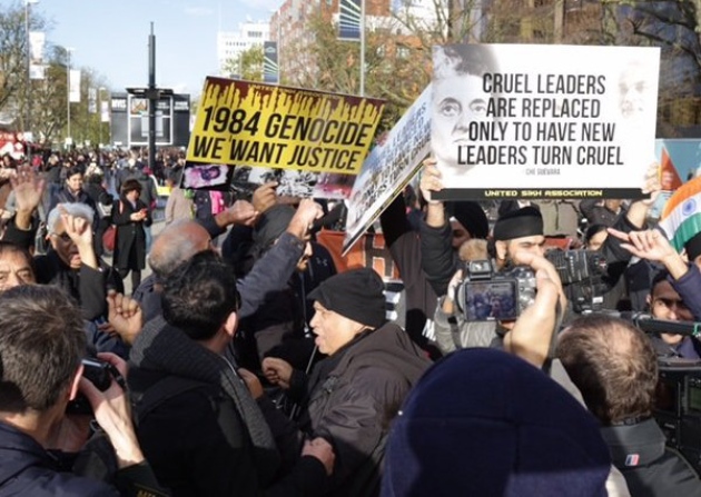 Hundreds of protestors have flocked to Wembley