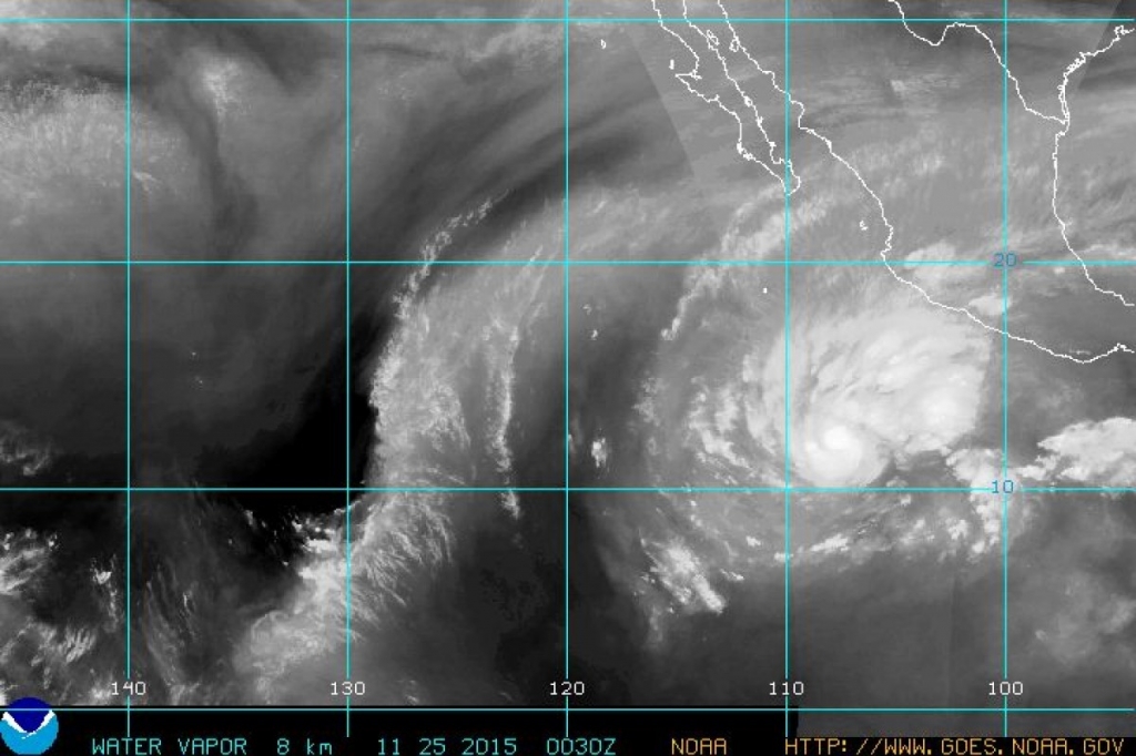 Tropical Storm Sandra is strengthening rapidly