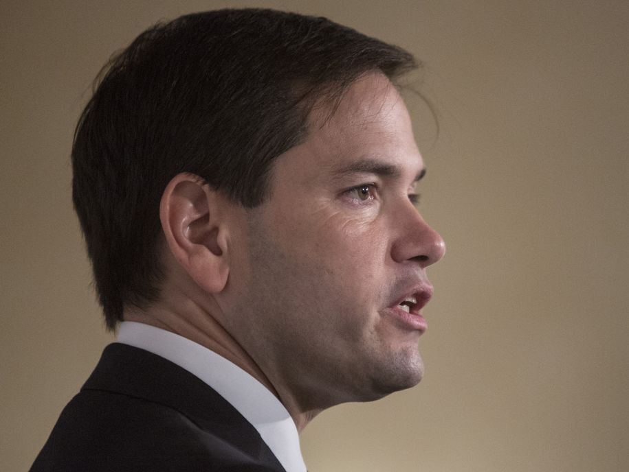 Republican presidential candidate Senator Marco Rubio participates