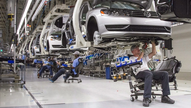 Workers at Volkswagen plant in Tennessee