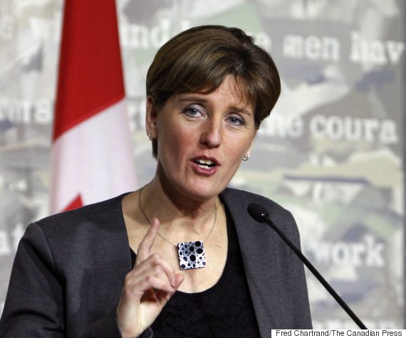 International Development Minister Marie Claude Bibeau at a news conference in Ottawa