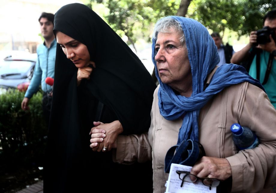 10 2015 in the capital Tehran shows Mary Rezaian, the mother of detained Washington Post correspondent Jason Rezaian and his wife Yeganeh Salehi leaving the Revolutionary Court after a hearing. Iran has