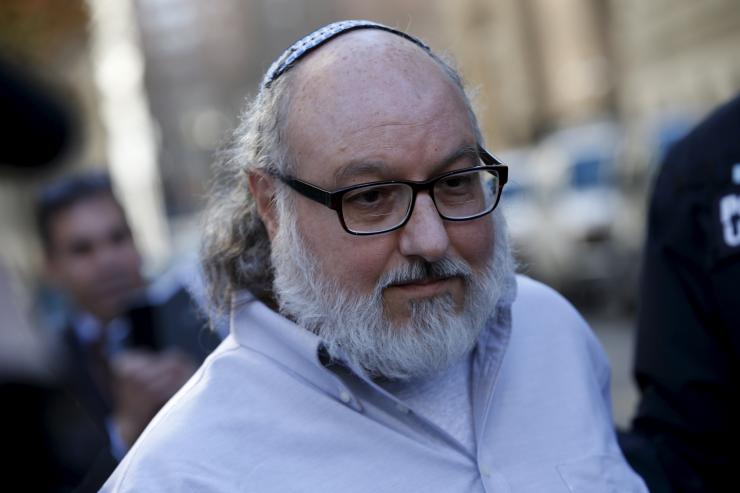 Convicted Israeli spy Jonathan Pollard who was released from a U.S. federal prison in North Carolina overnight leaves U.S. District court in the Manhattan borough of New York