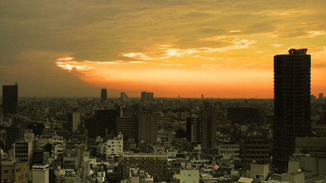 Sunset in Tokyo Japan