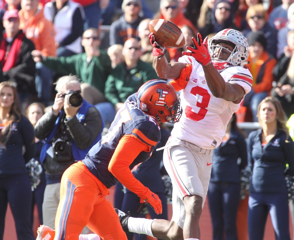 Thomas Barrett touchdowns give Ohio State 14-3 halftime lead