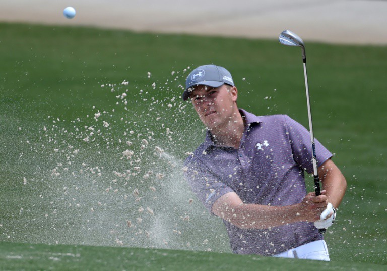 AFP  Peter Parks World number one Jordan Spieth of the US battled his way through a'frustrating day to record a three under par 68 moving to three under par overall at Australian Open