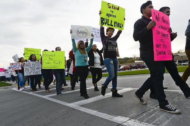 GOP 2016 Trump School Protest