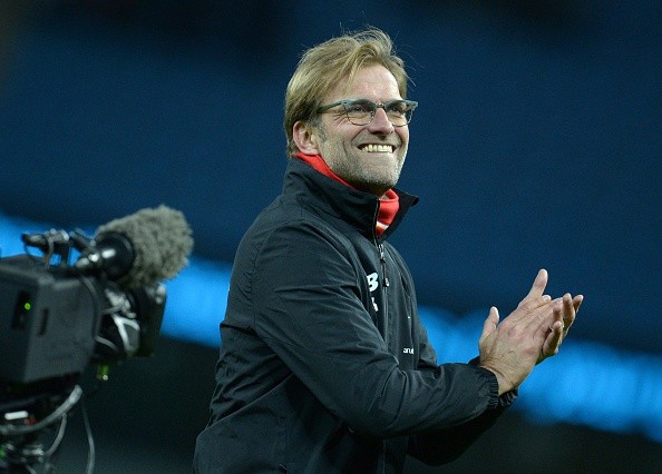 Jurgen Klopp celebrating after Liverpool's 4-1 victory over Man City