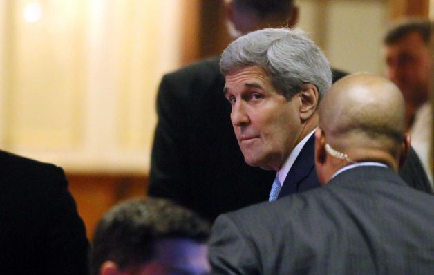 U.S. Secretary of State John Kerry arrives at a hotel in Vienna Austria Friday Nov. 13 2015. Kerry arrived for the next round of talks on ending the Syrian war with other key nations