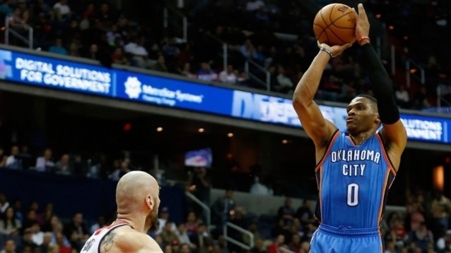 Westbrook triple-doubles as Thunder scorch Wizards, 125-101